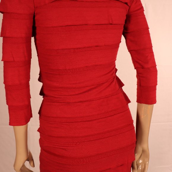 MAX STUDIO Red Dress Size Small - Picture 5 of 6